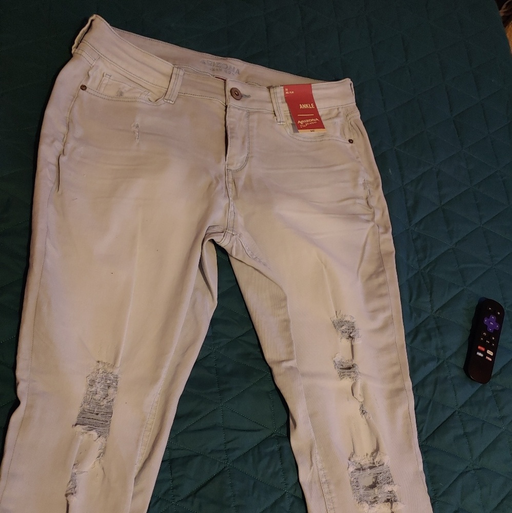 Distressed jeans